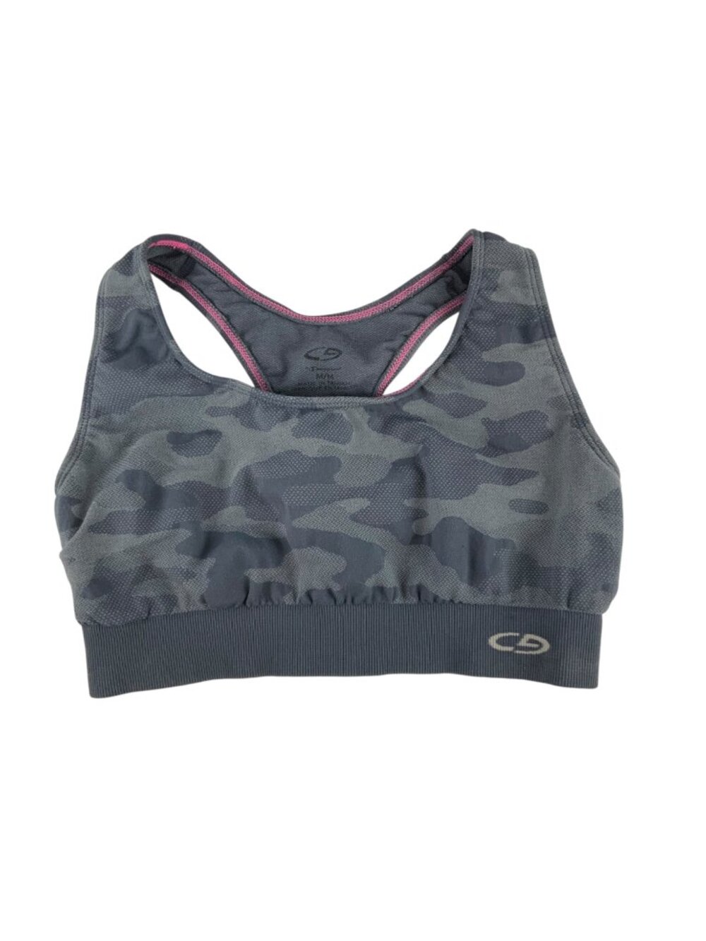 Champion C9 Womens Gray Camo Sports Bra Racerback Size Medium